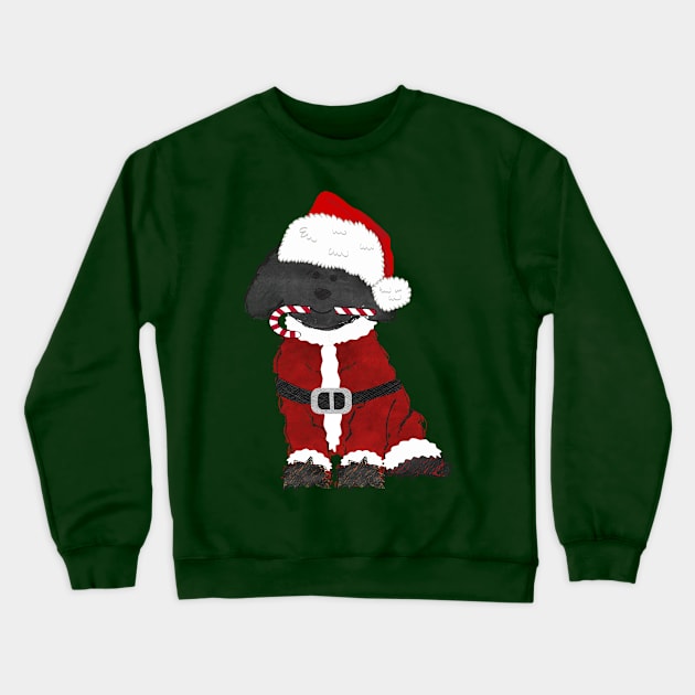 Christmas Labradoodle Santa Claus Crewneck Sweatshirt by EMR_Designs